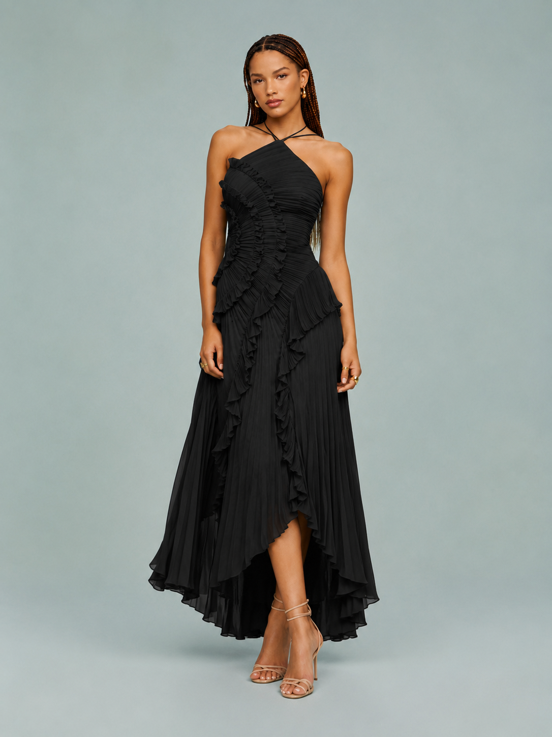 Sukienka Serena | Maxi z dekoltem halter
