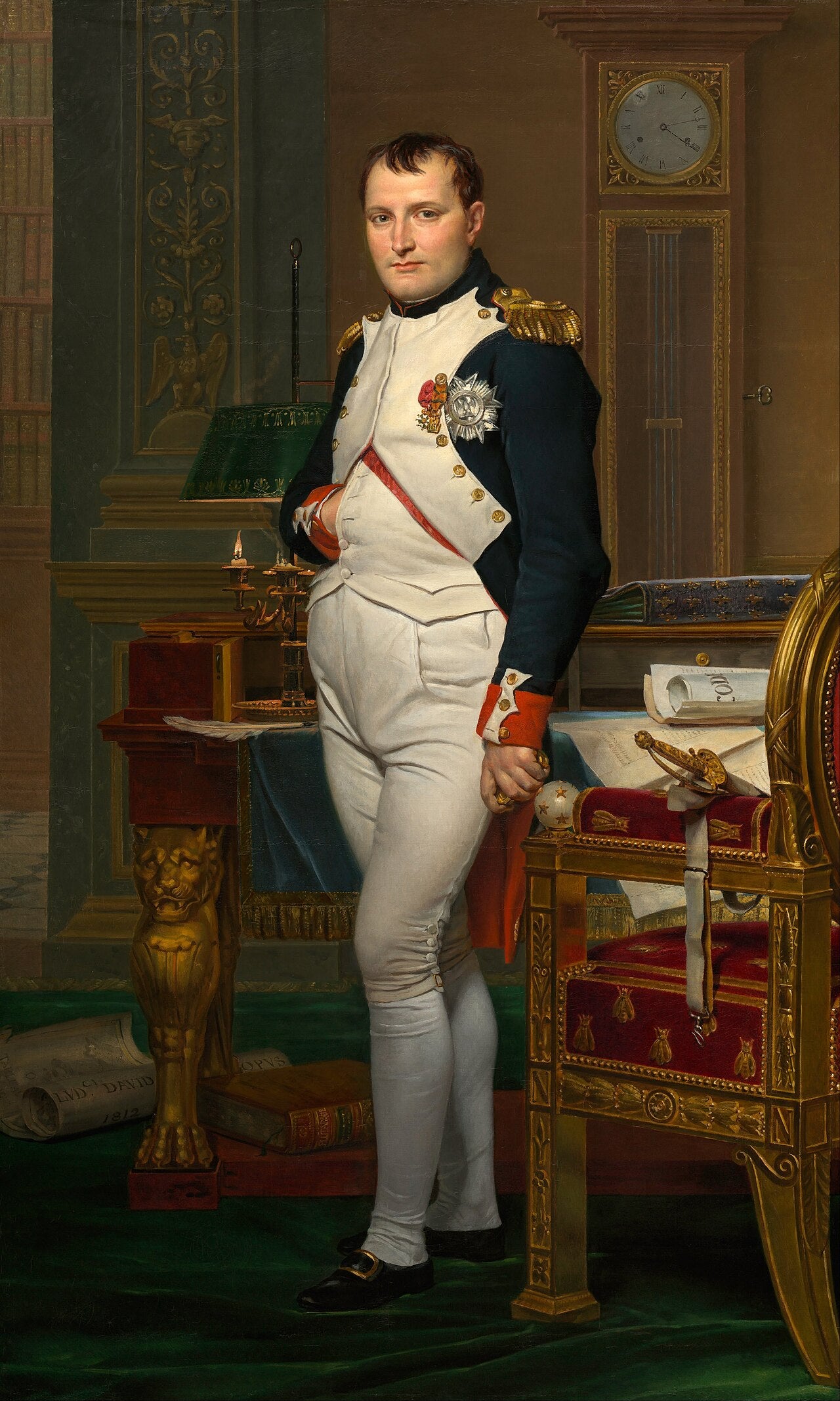 Napoleon in his study, by Jacques-Louis David