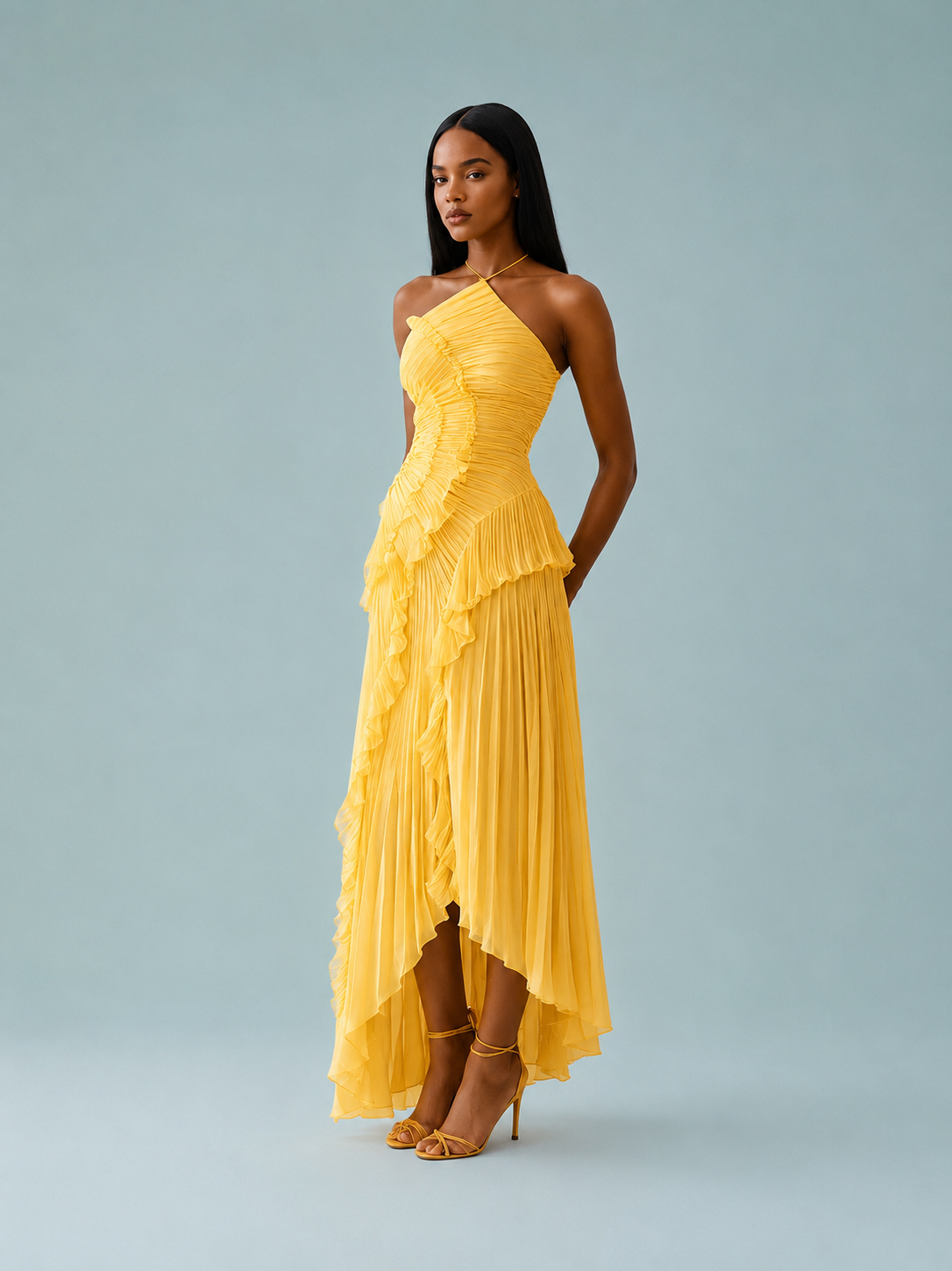 Sukienka Serena | Maxi z dekoltem halter